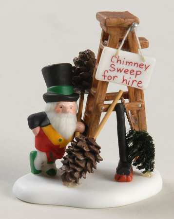 North Pole Village Chimney Sweep For Hire - With Box Bx335