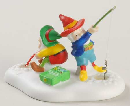 North Pole Village Hooked A Big One - Boxed