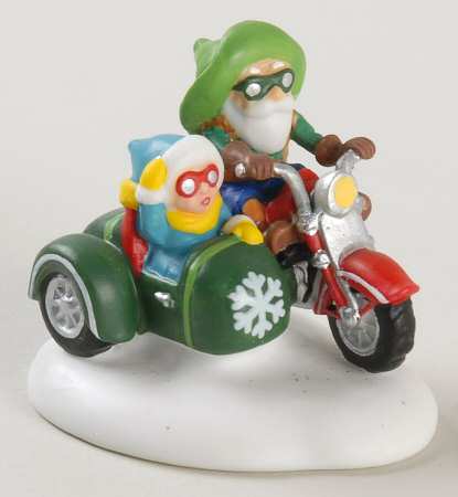 North Pole Village Motorcycle Test Drive - Boxed