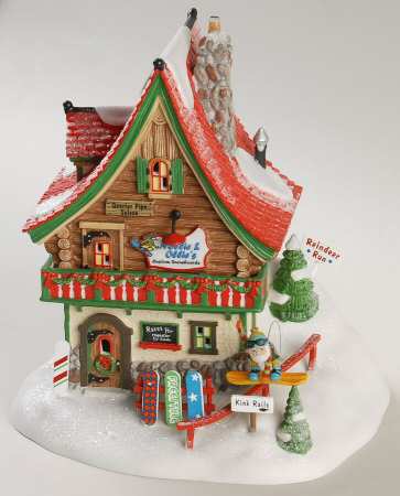 North Pole Village Nollie & Ollies Custom Snowboards - With Box 233