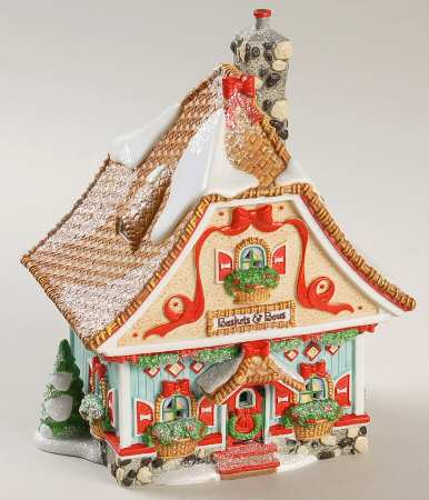 North Pole Village Baskets And Bows - Boxed