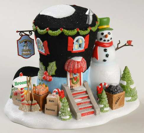 North Pole Village Instant Snowman Kit Factory - With Box Bx382
