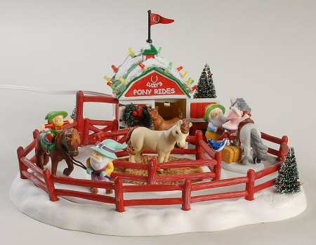 North Pole Village Lucky's Pony Rides - Boxed