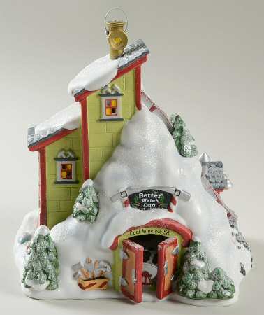North Pole Village Better Watch Out Coal Mine - With Box Bx380
