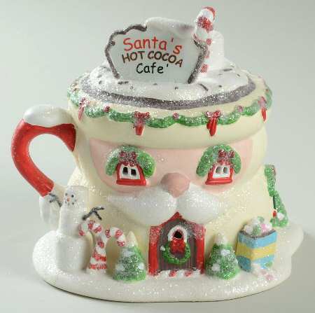 North Pole Village Santa's Hot Cocoa Cafe' - Boxed