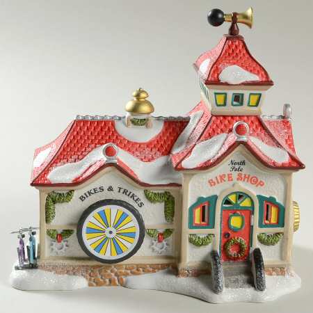 North Pole Village North Pole Bike Shop - Bx415 With Box