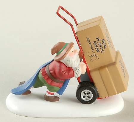 North Pole Village Delivering Real Plastic Snow - Boxed