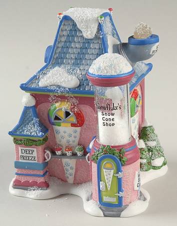 North Pole Village Snowflakes Snow Cone Shop - Bx448 With Box