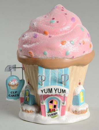 North Pole Village Yum Yum Cupcakes - With Box Bx420