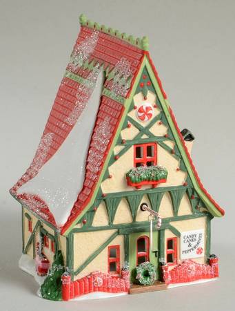 North Pole Village Candy Cane & Peppermint Shop - With Box