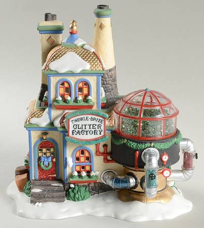 North Pole Village Twinkle Brite Glitter Factory - Boxed