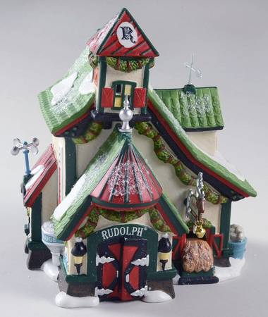 North Pole Village Reindeer Stables-Rudolph - Boxed