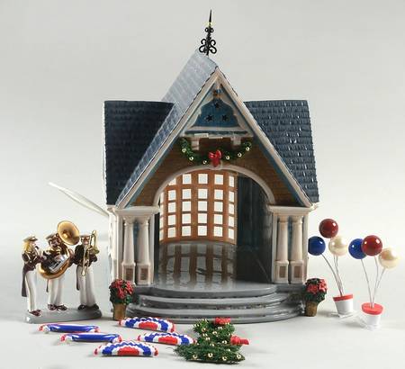 Snow Village Roosevelt Park Band Shell - Boxed