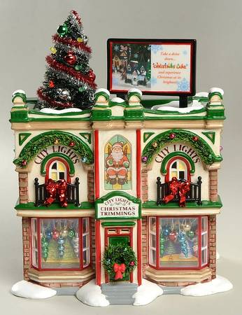 Snow Village City Lights Christmas Trimming - Boxed