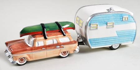 Snow Village On The Road Again-Car With Camper - 392 With Box