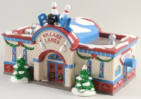 Snow Village Bowling Alley - No Box
