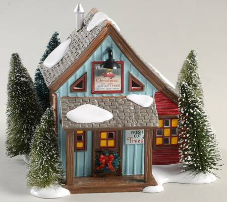Snow Village Village Farms Tree Lot - With Box Bx1312