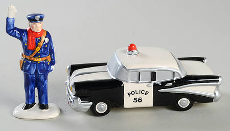 Snow Village Calling All Cars-Set Of 2 - No Box