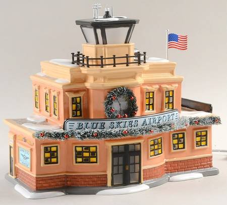 Snow Village Blue Skies Airport - With Box Bx1307