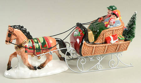 Snow Village Holiday Sleigh Ride Together - Boxed