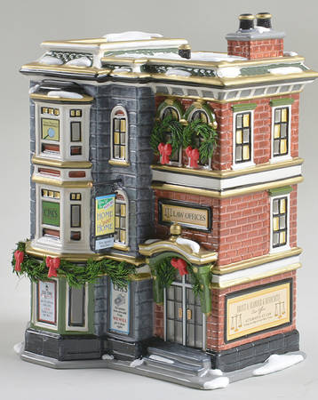 Snow Village Main Street Office Building - With Box Bx1253