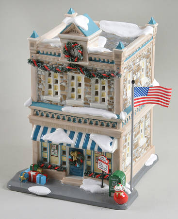 Snow Village Christmas Time Post Office - With Box