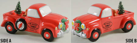 Snow Village St Nick's-Red Pick-Up - With Box Bx1325