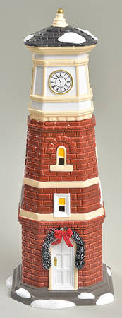 Snow Village Snow Village Clock Tower - With Box Bx1073