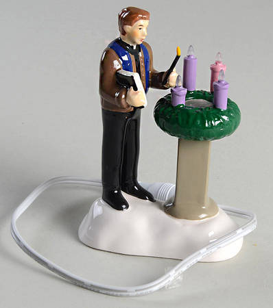 Snow Village Advent Wreath Countdown - Bx1341 With Box