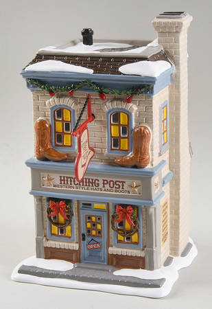 Snow Village Hitching Post - With Box Bx1349