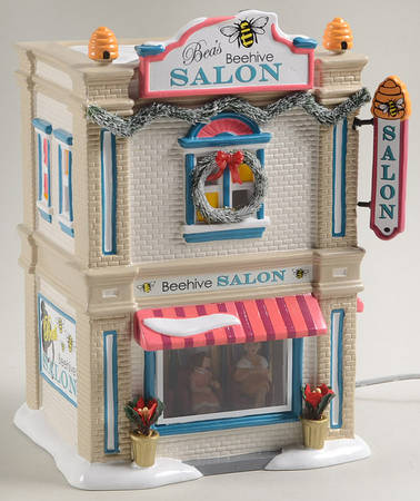 Snow Village Bea's Beehive Salon - With Box Bx1355