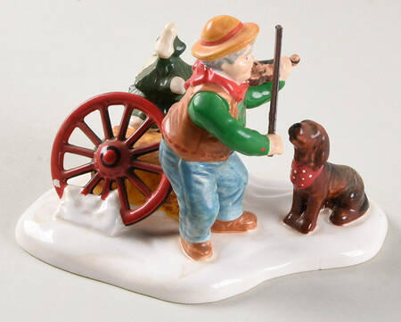 Snow Village Man Playing Violin - No Box 75b