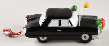 Snow Village Car With Balloons - No Box