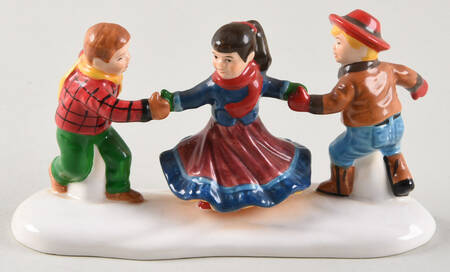 Snow Village Kids Dancing - No Box75a