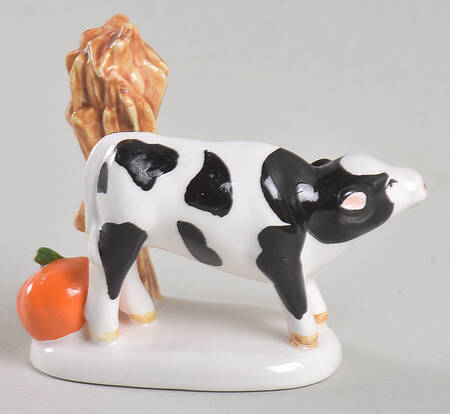 Snow Village Cow & Wheat Stock - No Box