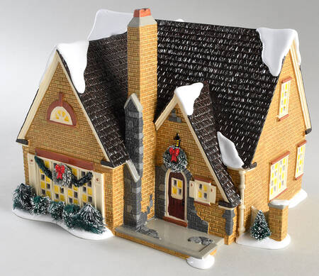 Snow Village Stratford - Tan Catalog House Series - With Box Bx1150