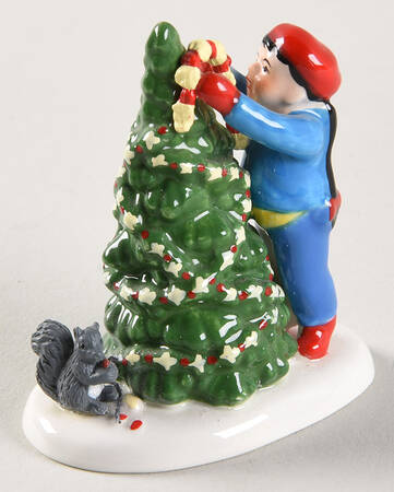Snow Village Help With The Decorations - With Box Bx1022