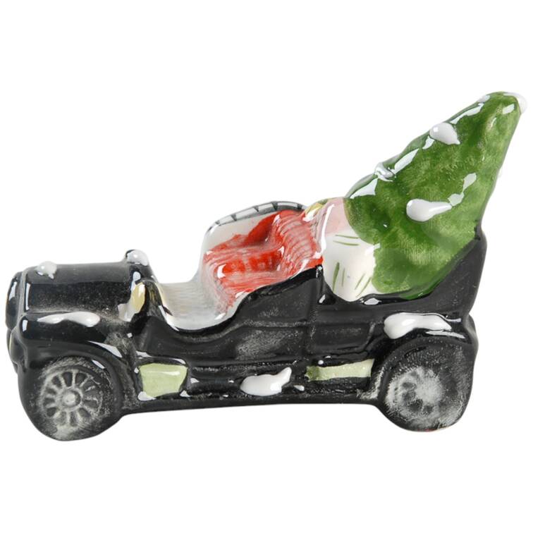 Snow Village Ceramic Car With Tree And Presents - Nb851, No Box