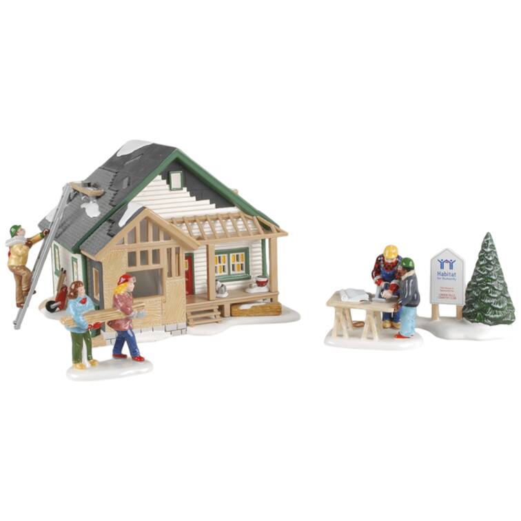 Snow Village Kids Around The Tree - Bx384 With Box by Department 56