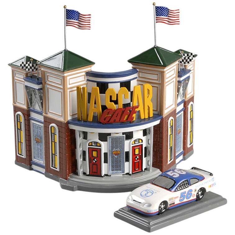 Snow Village Nascar Cafe - With Box Bx841