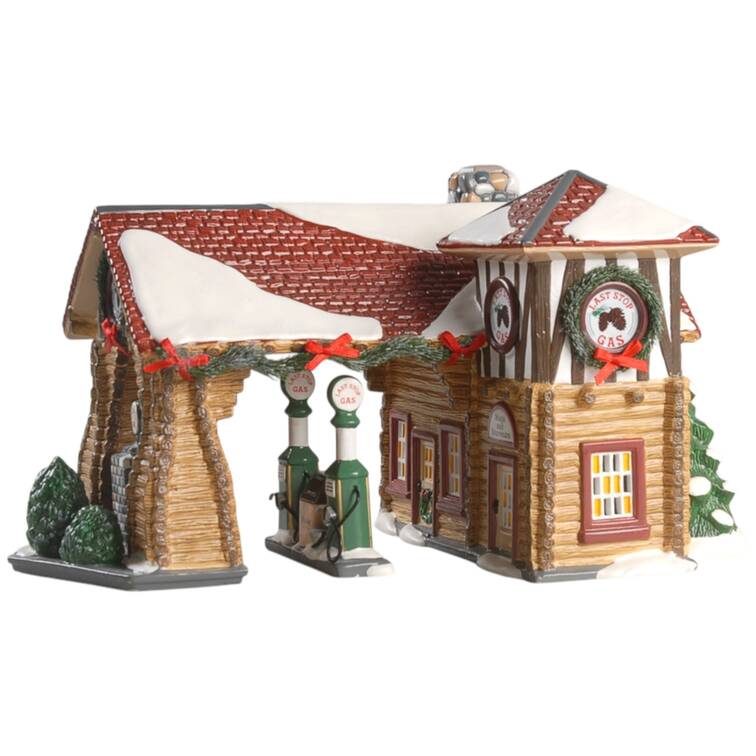 Snow Village Last Stop Gas Station - With Box Bx758