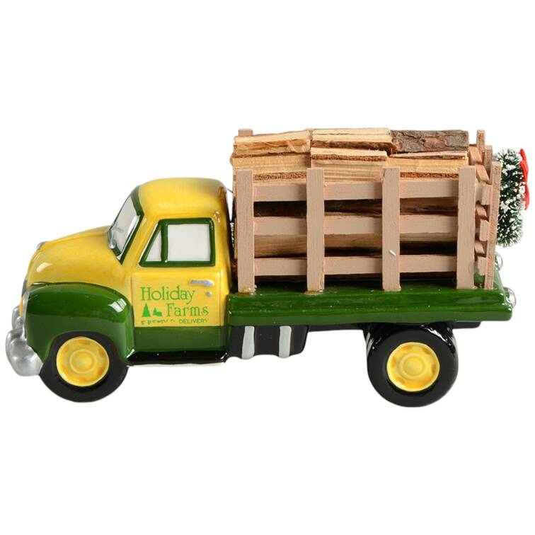 Snow Village Firewood Delivery Truck - Boxed