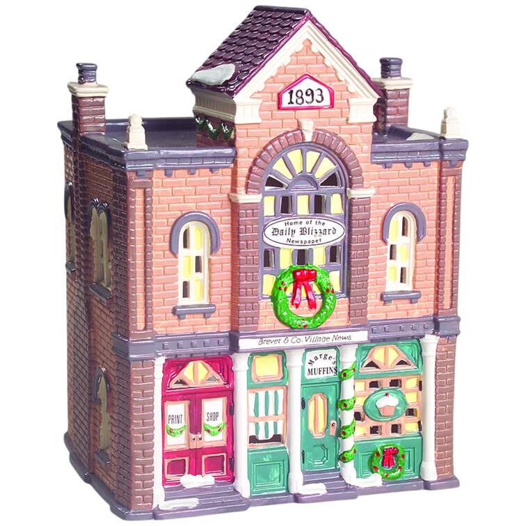 Snow Village Print Shop & Village News - Boxed