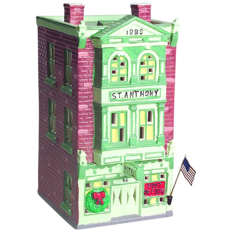 Snow Village St. Anthony Hotel & Post Office - Boxed