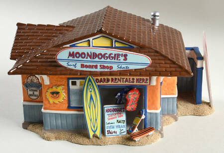 Snow Village Moondoggie's Board Shop - Bx1081 With Box