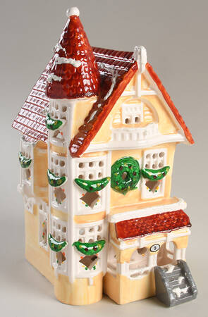 Snow Village Victorian - Peach - With Box Bx1008
