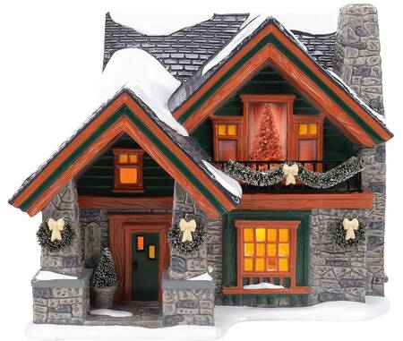 Snow Village Christmas Lodge - Platinum Key - Bx1400 With Box