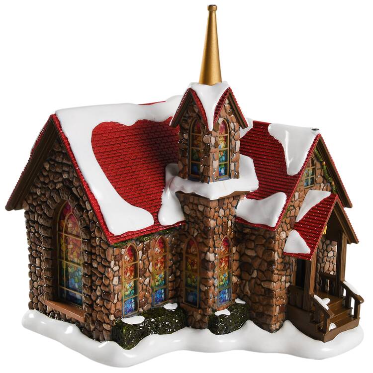 Snow Village Chapel Of Abundant Grace-50 Years - With Box Bx1404