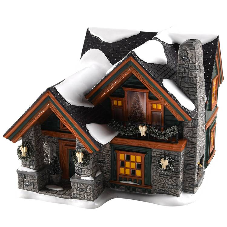Snow Village Christmas Lodge - Platinum Key - Bx1400 With Box