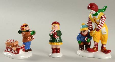 Snow Village Kids, Candy Canes & Ronald Set Of 3 - Boxed